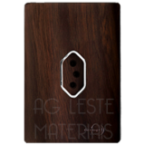 Conjunto Tomada Vertical 10A 4x2 - Novara Especiais Tabaco